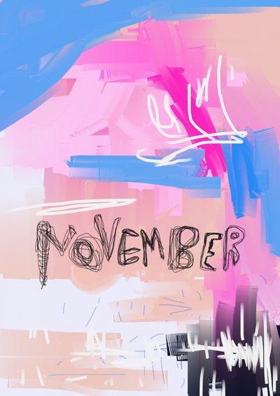 Resumen de un noviembre lleno de vida de Lembayung senja studio [Vintage Poster]