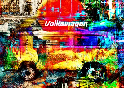 Autobús urbano lleno de vida de Lembayung senja studio [Vintage Poster]