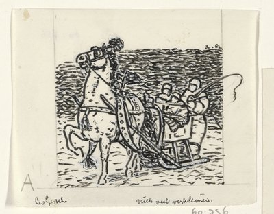 Trineo tirado por un caballo de Leo Gestel (signed by artist)