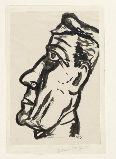 Mannenkop de Leo Gestel (signed by artist)