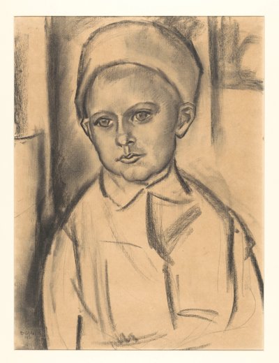 Retrato de un niño desconocido de Leo Gestel (signed by artist)