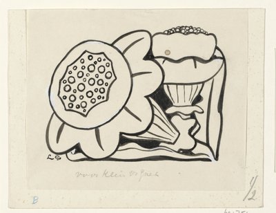 Dos flores de Leo Gestel (signed by artist)