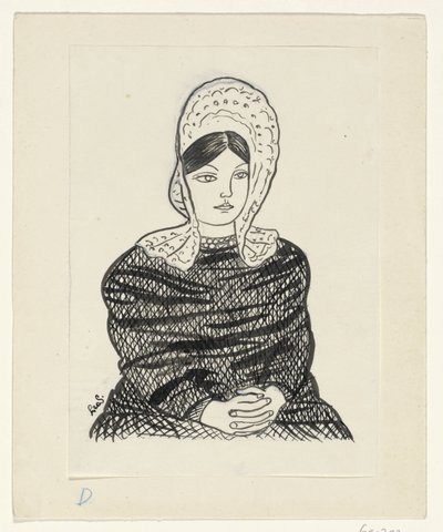 Mujer disfrazada de Leo Gestel (signed by artist)