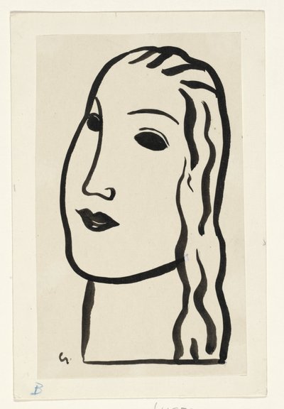 Cabeza de mujer de Leo Gestel (signed by artist)