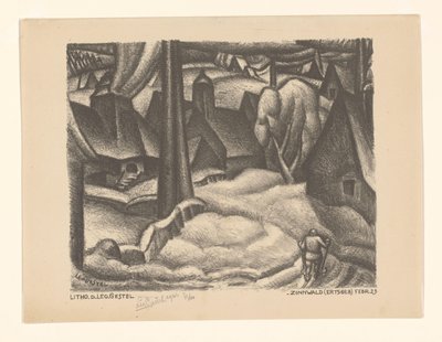 Zinnwald (montañas de mineral) (título original del objeto) de Leo Gestel (signed by artist)
