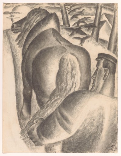 Agricultor con arado de Leo Gestel