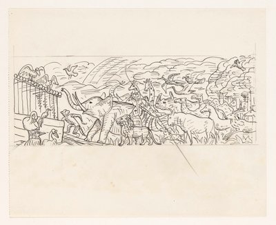 Animales embarcados en el arca de Noé de Leo Gestel