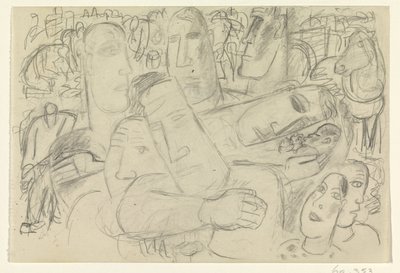 Personas, caras y un caballo de Leo Gestel