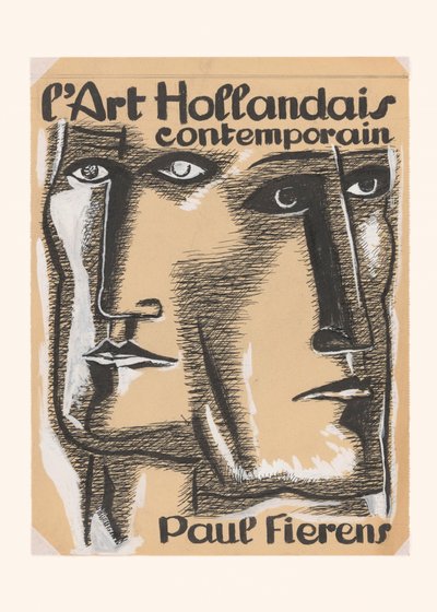 Diseño de la portada del libro L#039;art Hollandais Contemporain 1933 de Leo Gestel