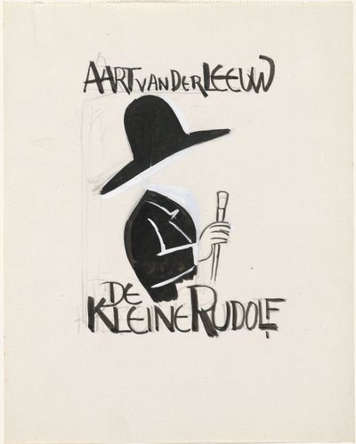 Diseño para la encuadernación de un libro para: Aart van der Leeuw, El pequeño Rudolf, 1930 de Leo Gestel