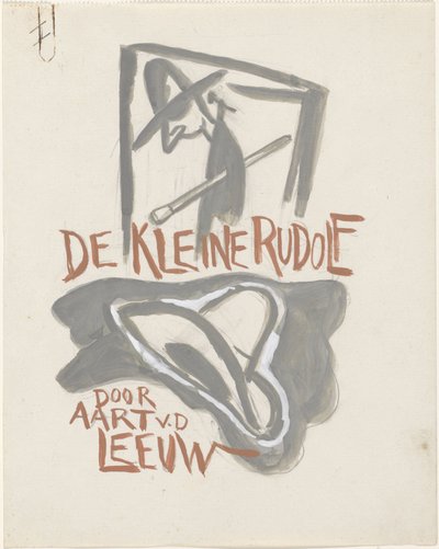 Diseño para la encuadernación de un libro para: Aart van der Leeuw, El pequeño Rudolf, 1930 de Leo Gestel