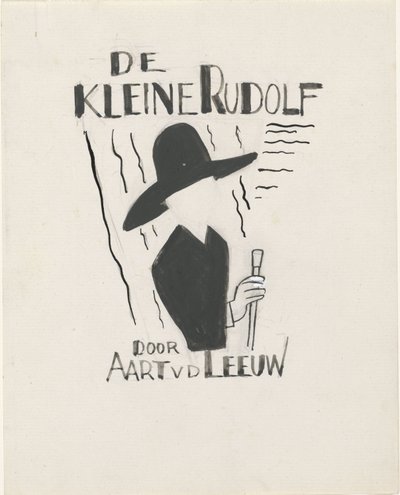 Diseño para la encuadernación de un libro para: Aart van der Leeuw, El pequeño Rudolf, 1930 de Leo Gestel