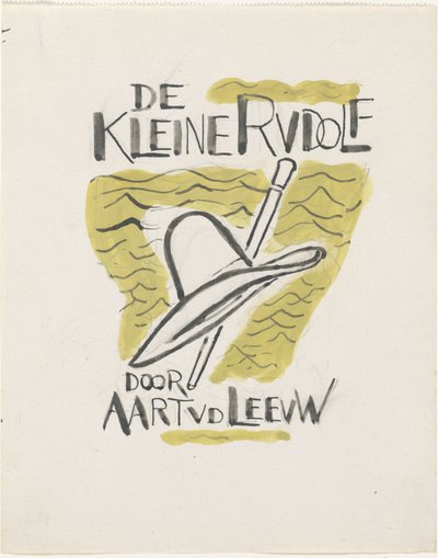 Diseño para la encuadernación de un libro para: Aart van der Leeuw, El pequeño Rudolf, 1930 de Leo Gestel