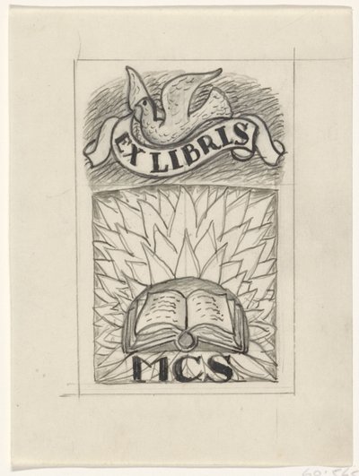 Diseño para un ex libris de MCS de Leo Gestel