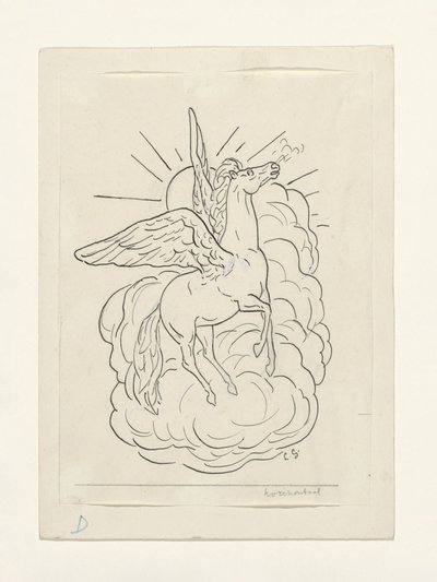 Pegaso volando frente a las nubes (1891-1941) de Leo Gestel