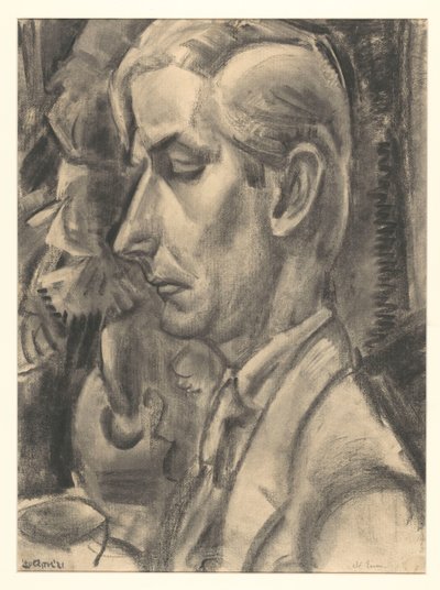 Retrato de Dé Essers, escultor y dibujante de madera de Leo Gestel