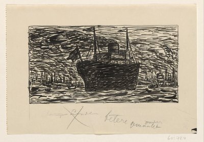 El barco llega al puerto de Londres de Leo Gestel