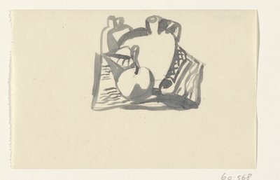 Bodegón con manzana y jarra de Leo Gestel