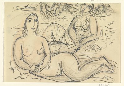 Dos mujeres desnudas en el agua de Leo Gestel