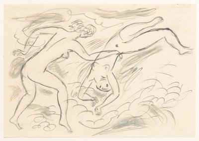 Dos mujeres desnudas, nadando de Leo Gestel