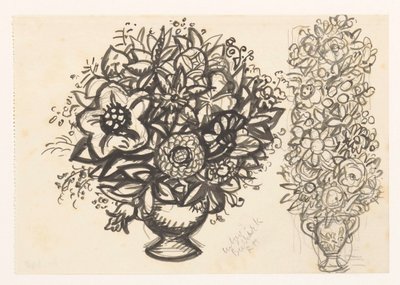 Dos jarrones con flores de Leo Gestel