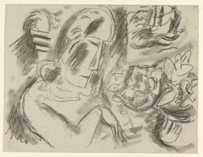 Mujer con un ramo de flores de Leo Gestel