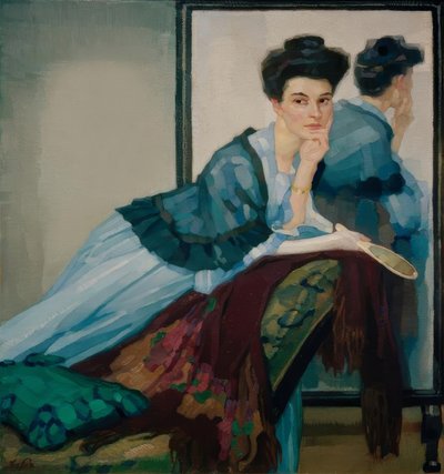 Dama en azul de Leo Putz