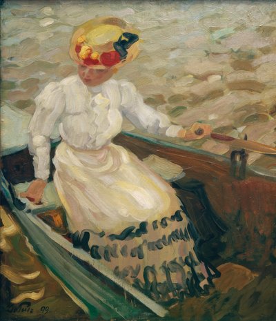 Niña en el bote de Leo Putz