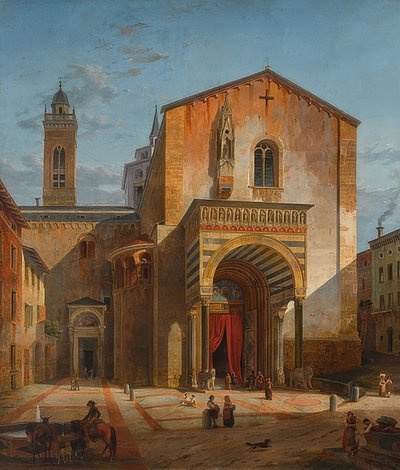 Bérgamo - Vista del Transepto Sur de S. Maria Maggiore de Leo von Klenze