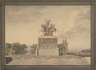 Diseño para un monumento de la victoria de Waterloo, 1815 de Leo von Klenze