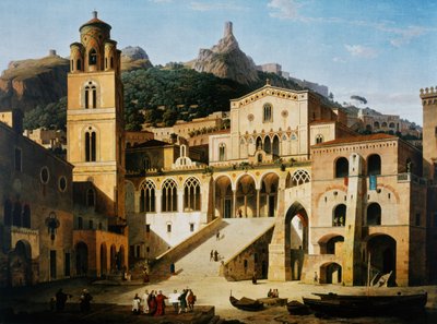 Plaza frente a la Catedral de Amalfi de Leo von Klenze