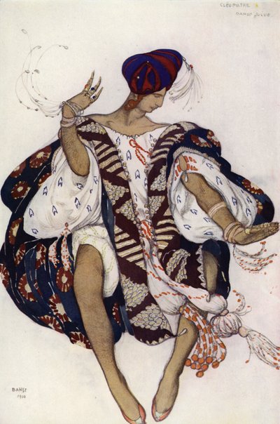 Danza judía, para el ballet Cleopatra (litografía en color) de Leon (after) Bakst