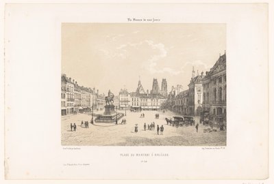 Vista de la plaza de Martroi en Orleans
Plaza de Martroi en Orleans (título en el objeto)
Hedendaags Frankrijk (título de la serie)
La France de nos jours (título de la serie en el objeto) de Leon Auguste Asselineau