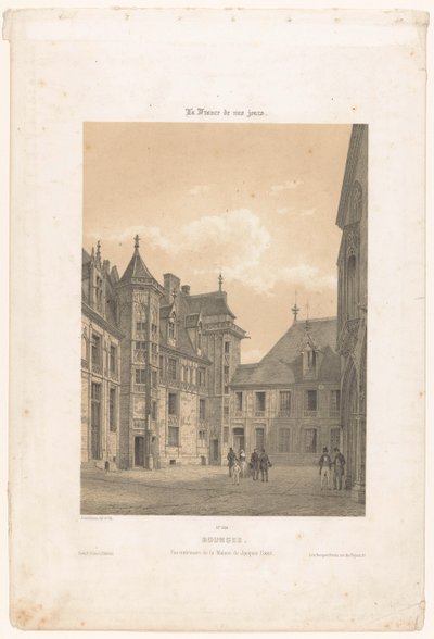 Vista del patio del Palacio Jacques-Coeur en Bourges
Bourges. Vue intérieure de la maison de Jacques Coeur (título en el objeto)
Francia contemporánea (título de la serie)
La France de nos jours (título de la serie en el objeto) de Leon Auguste Asselineau