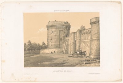 Vista de una de las torres del castillo de Dinan
Le château de Dinan (título en el objeto)
Francia contemporánea (título de la serie)
La France de nos jours (título de la serie en el objeto) de Leon Auguste Asselineau