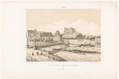 Vista del castillo y del Puente de la Rotonda sobre el Loira en Nantes
Nantes. Vue du château et du pont de la Rotonde (título en el objeto)
Francia contemporánea (título de la serie)
La France de nos jours (título de la serie) de Leon Auguste Asselineau