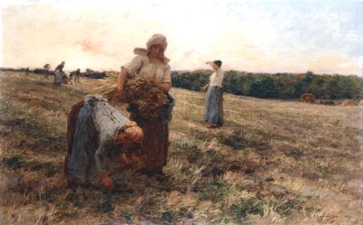 Espigadores al atardecer, 1889 de Leon Augustin Lhermitte