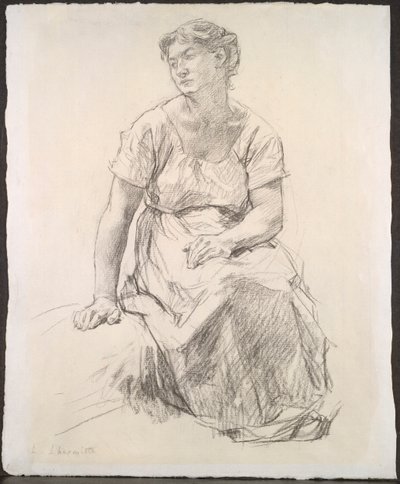 Mujer campesina sentada de Leon Augustin Lhermitte