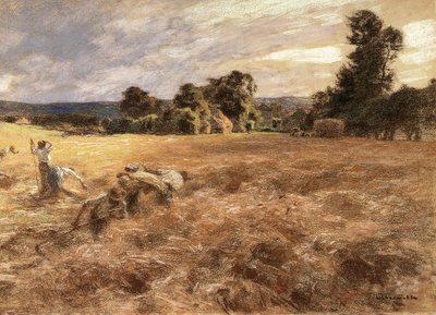 Tormenta durante una cosecha, 1906 de Leon Augustin Lhermitte