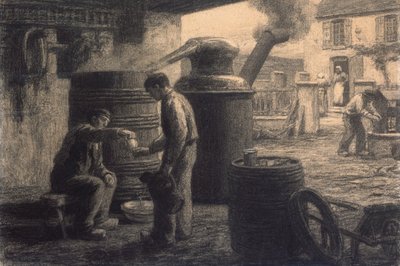 La destilería, c.1872 de Leon Augustin Lhermitte