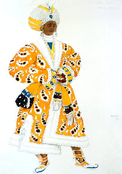 Un joven rajá, diseño de vestuario de ballet, 1911 de Leon Bakst