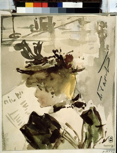 Una mujer leyendo de Leon Bakst