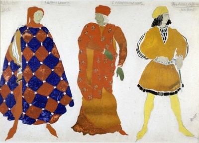Traje de Bakst para "El Mártir de San Sebastián" de Leon Bakst