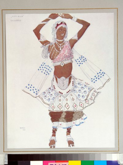 Ballets russes: ""bayadere"" Traje diseñado por Leon Bakst (1866-1924) para el ballet ""Le dieu Bleu"" de Michel Fokine de Leon Bakst