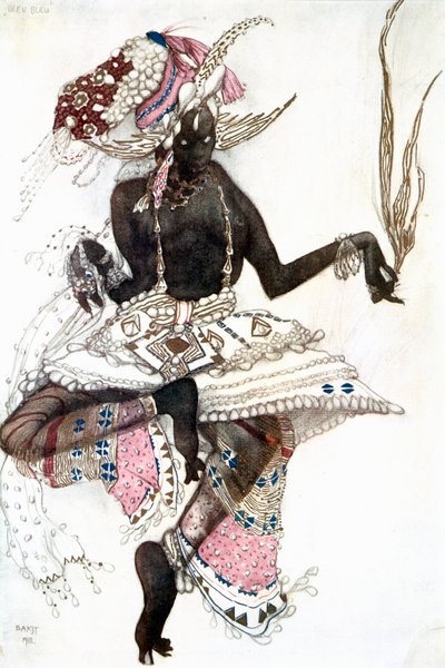 Diseño de vestuario de Bayadera para Le Dieu Bleu El Dios Azul, 1911 de Leon Bakst