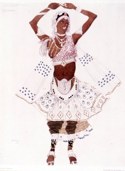 Traje de Bayadera creado por Léon Bakst para “El Dios Azul” de Reynaldo Hahn (1875 - 1947) de Leon Bakst