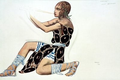 Beotien, diseño de vestuario para una producción de Ballets Russes de Narcisse, música de Tcherepnin, 1911 de Leon Bakst