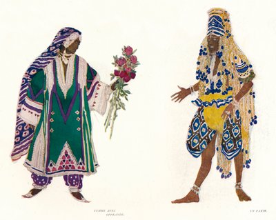 Diseños de vestuario para el Ballet Ruso Le Dieu Bleu, c. 1912 de Leon Bakst