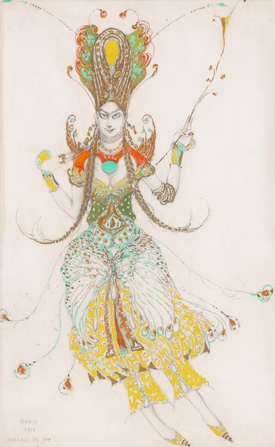 Diseño de vestuario para Tamara Karsavina en "L