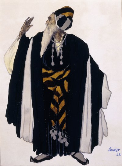 Diseño de vestuario para un Anciano Judío para el drama 